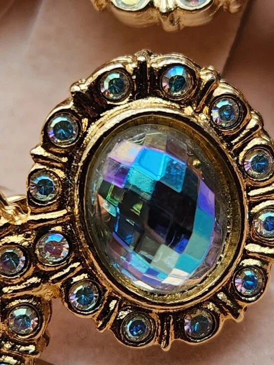 2 Kirks Folly Faceted Rhinestone Hair of Clips Barrette France Vintage Pair Set - Picture 6 of 7